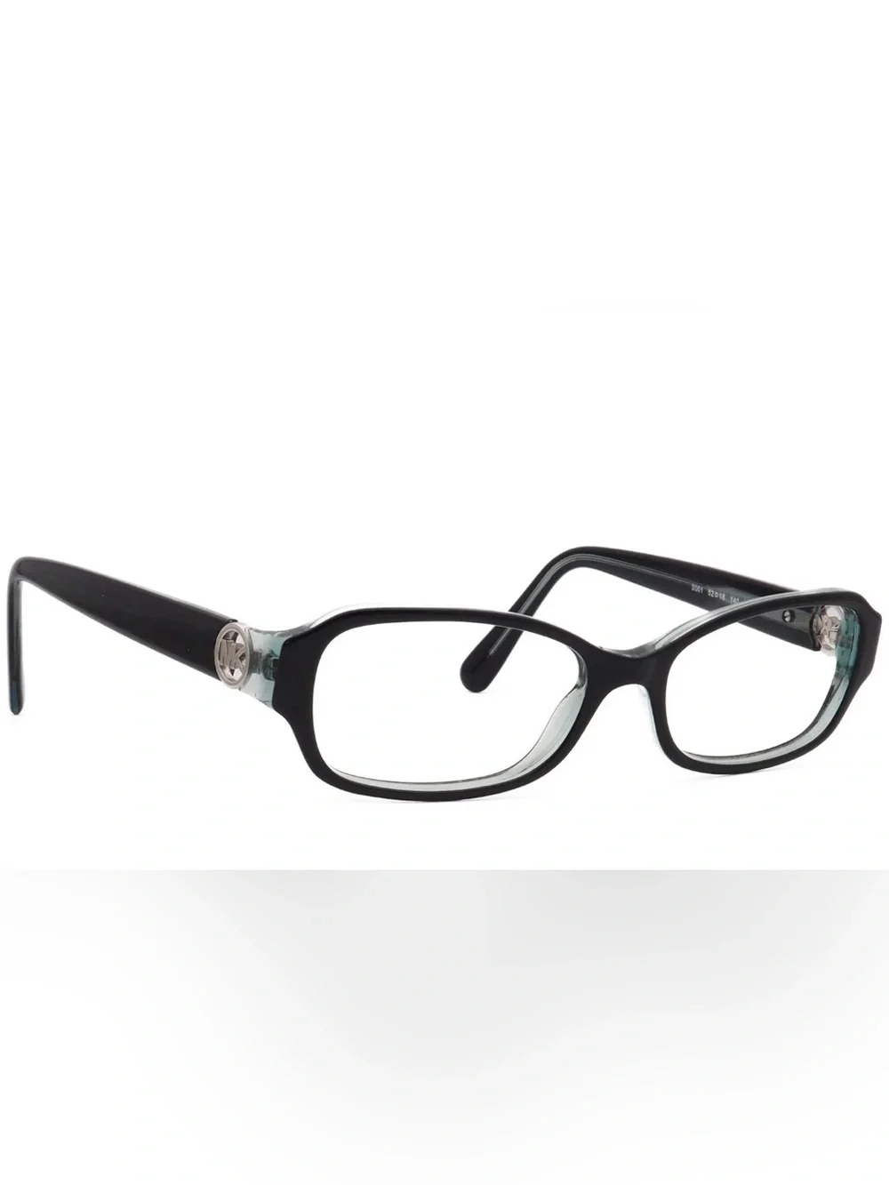 Michael Kors Black and Clear Women's Rectangular Eyeglass Frames